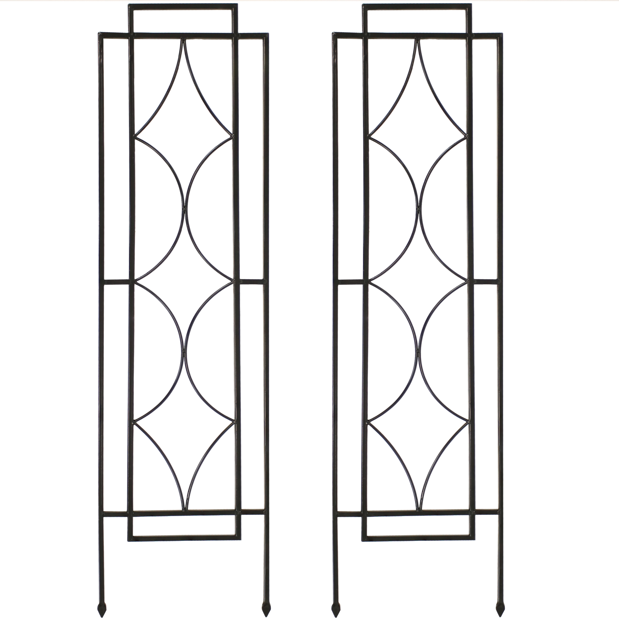 Sunnydaze Decor, Chic Diamond Garden Trellis - 48in. - 2PK, Model# HBM-635